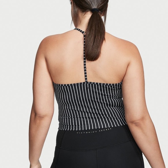 Victoria's Secret Essential Tank Top Black Pin Stripe XL NEW - Picture 2 of 3